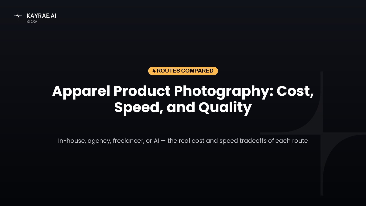 Apparel Product Photography: Cost, Speed, and Quality