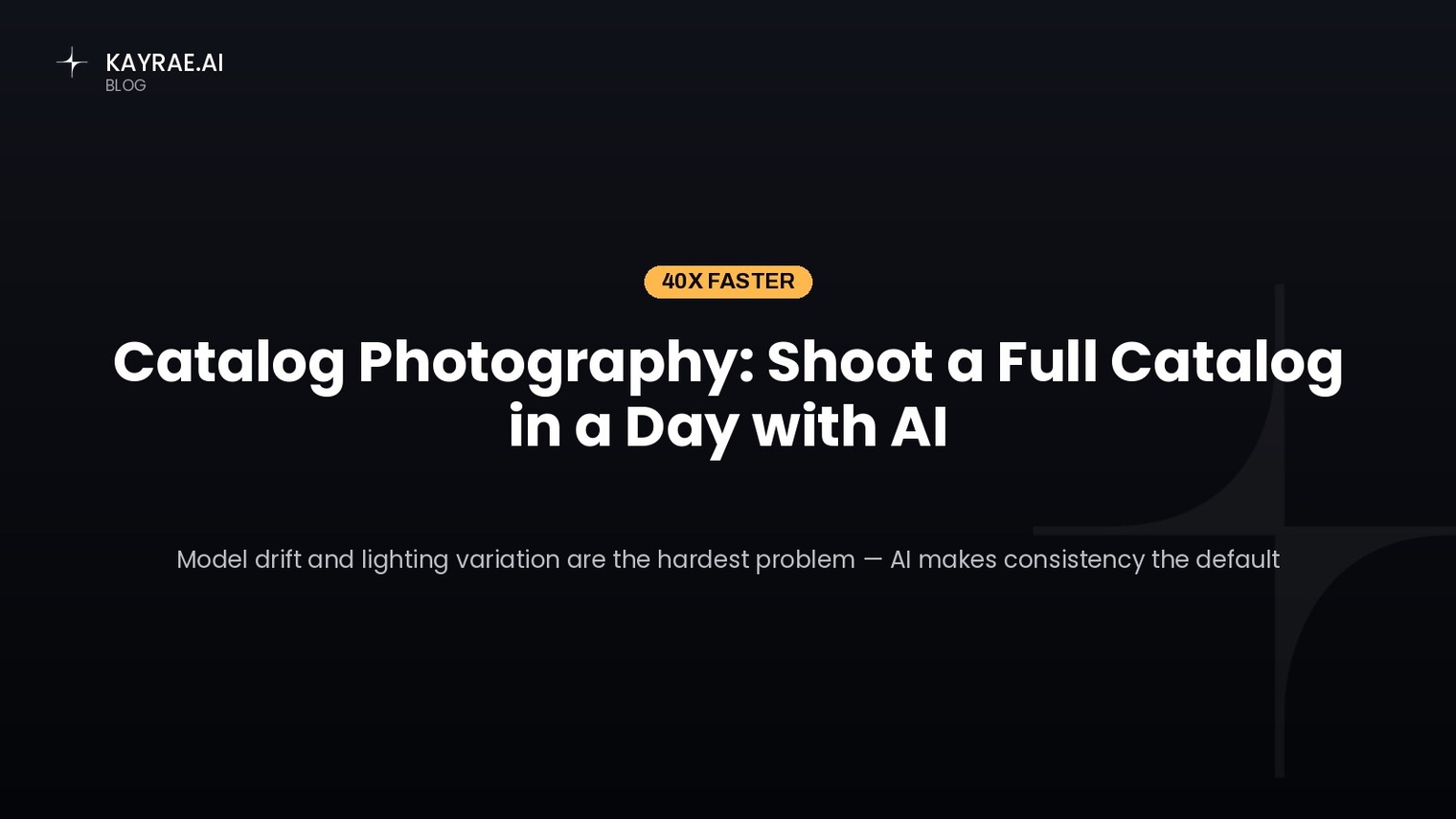 Catalog Photography: Shoot a Full Catalog in a Day with AI