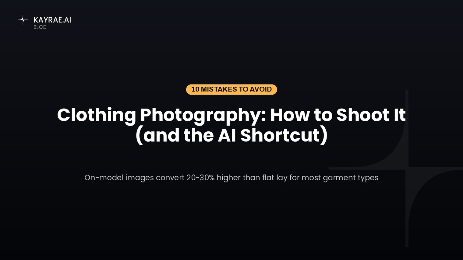 Clothing Photography: How to Shoot It (and the AI Shortcut)