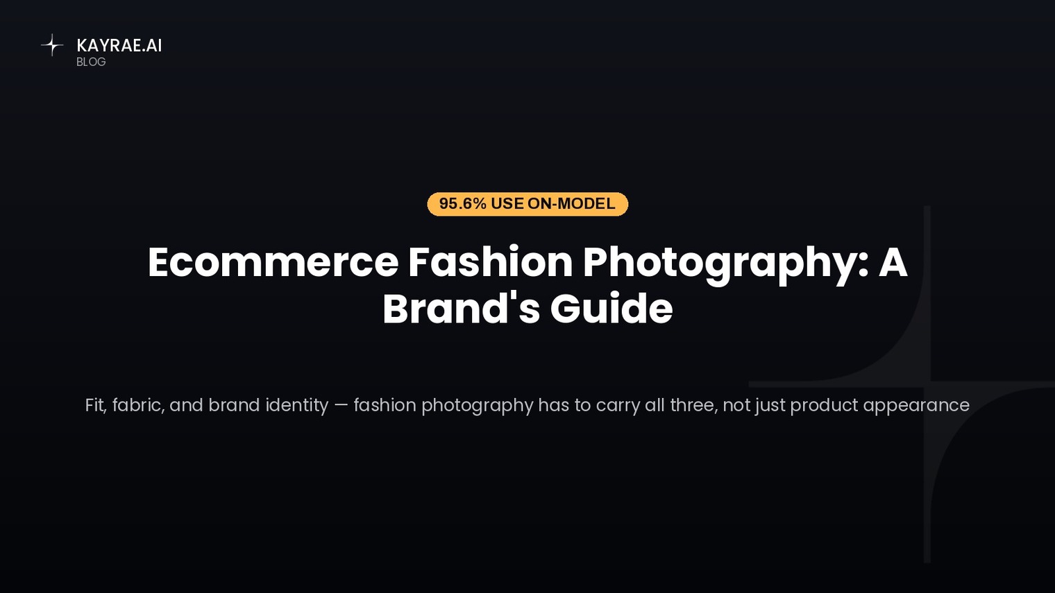 Ecommerce Fashion Photography: A Brand's Guide