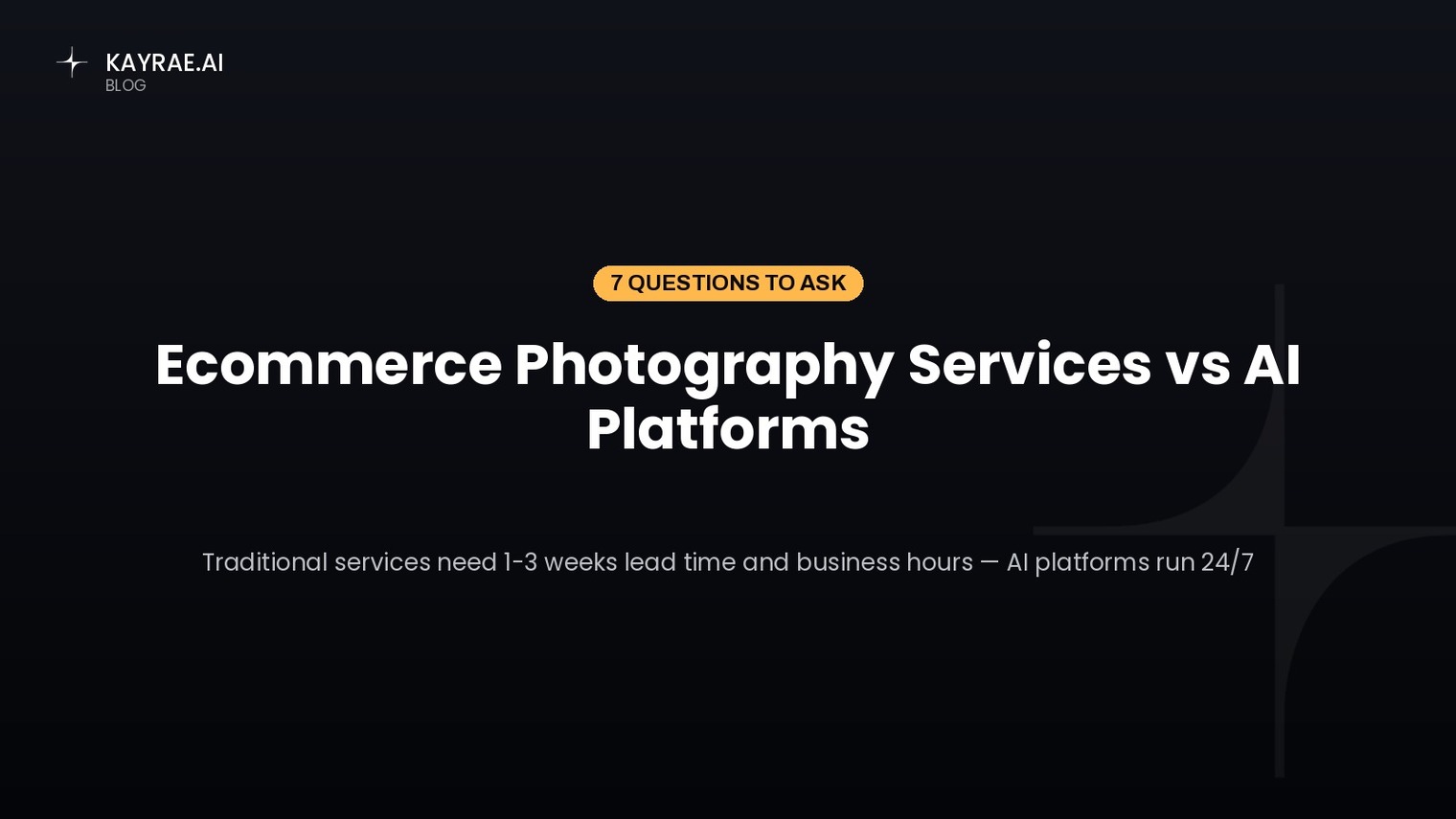 Ecommerce Photography Services vs AI Platforms