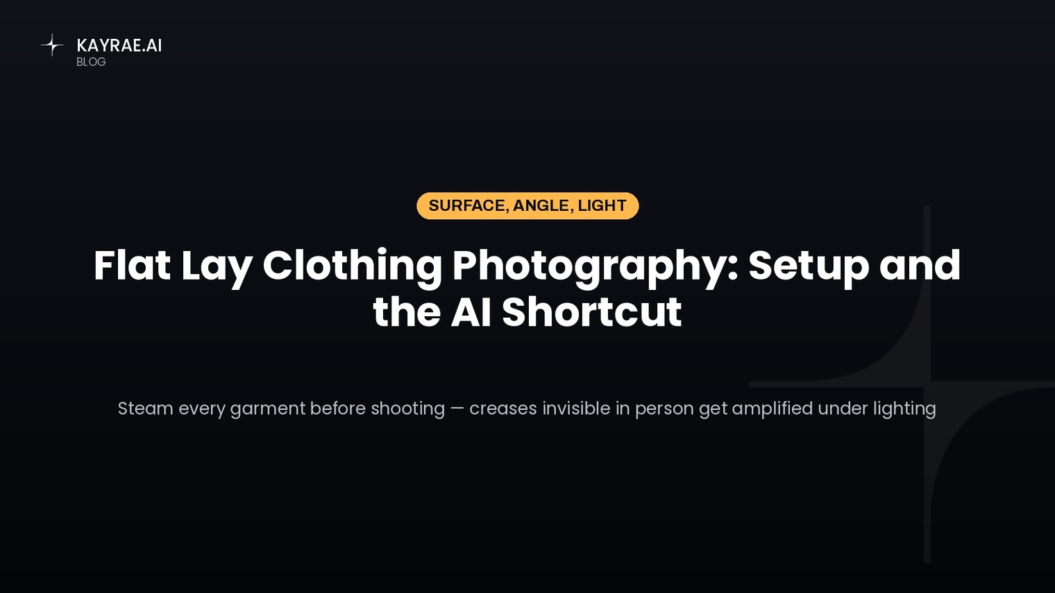 Flat Lay Clothing Photography: Setup and the AI Shortcut