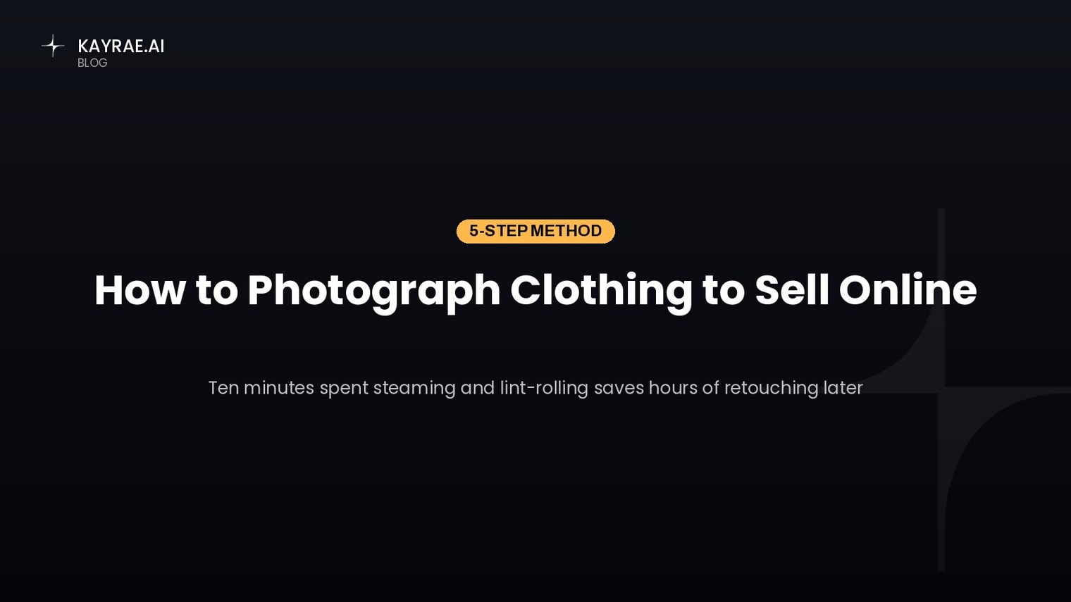 How to Photograph Clothing to Sell Online